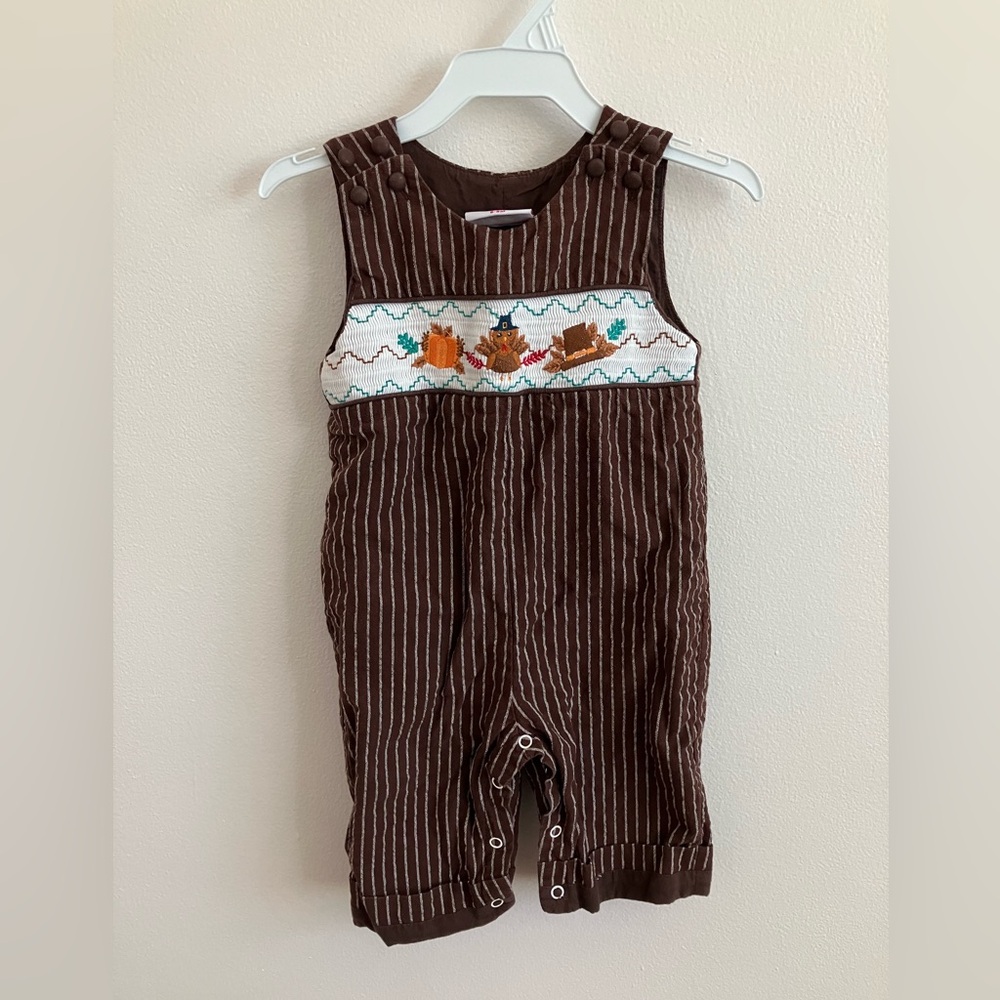 Thanksgiving smocked longalls
